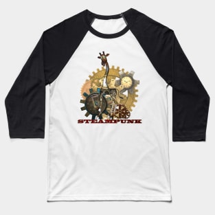 Funny steampunk giraffe Baseball T-Shirt